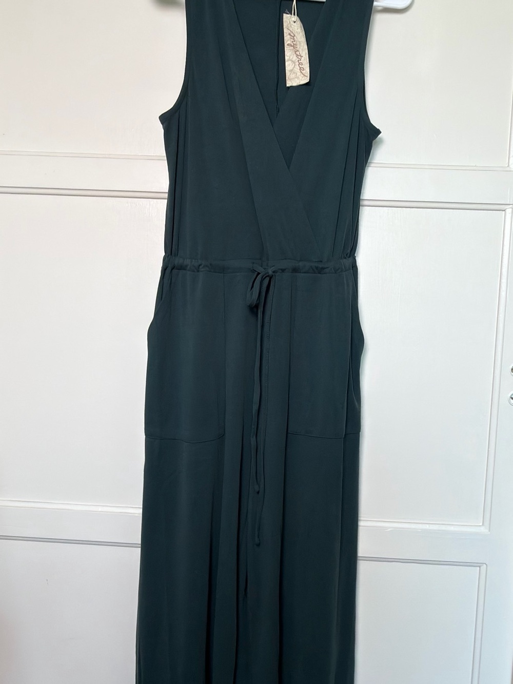 Mystree Emerald Green Jumpsuit with Tie Waist(D0010)